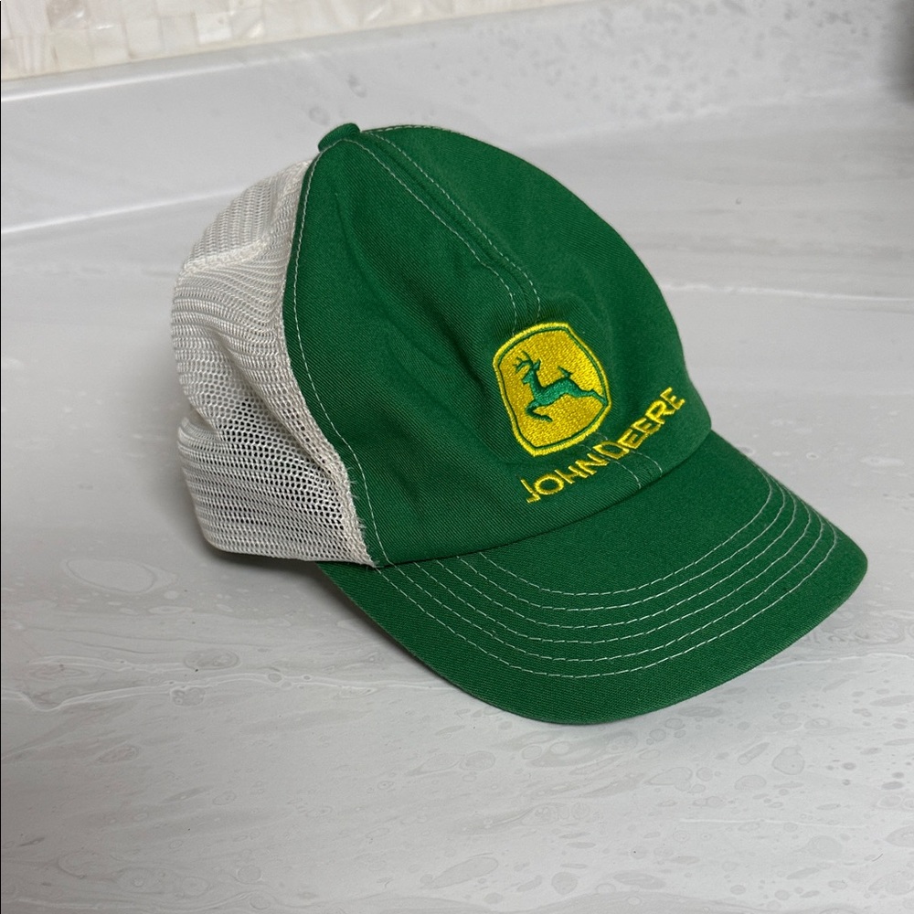 Vintage John Deere Green and White Cap
